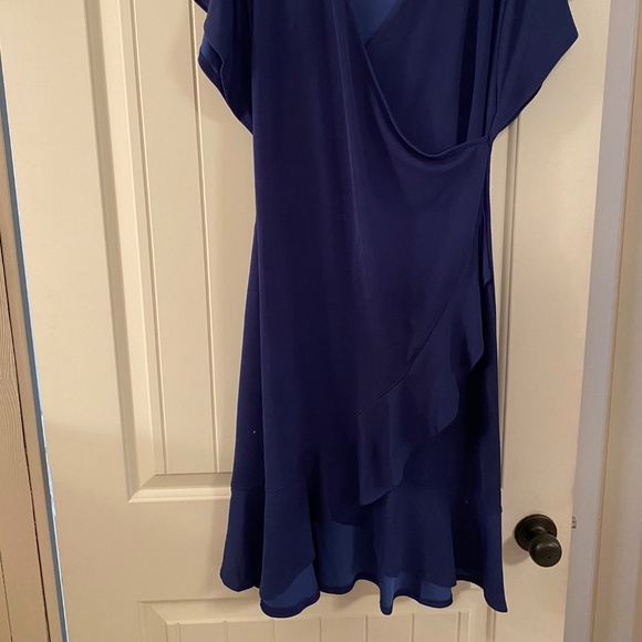 Blue faux wrap dress - Picture 5 of 5